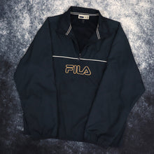 Load image into Gallery viewer, Vintage Navy Fila 1/4 Zip Windbreaker Jacket | Large
