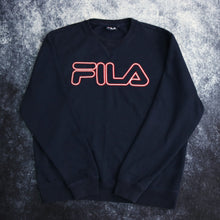 Load image into Gallery viewer, Vintage Navy Fila Spell Out Sweatshirt | XL
