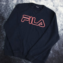 Load image into Gallery viewer, Vintage Navy Fila Spell Out Sweatshirt | XL
