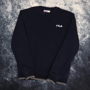 Vintage Navy Fila Sweatshirt | XS