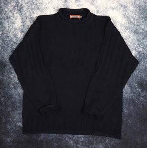 Vintage Navy Freeport High Neck Jumper | L/XL