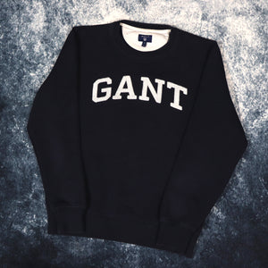 Vintage Navy Gant Spell Out Sweatshirt | XS