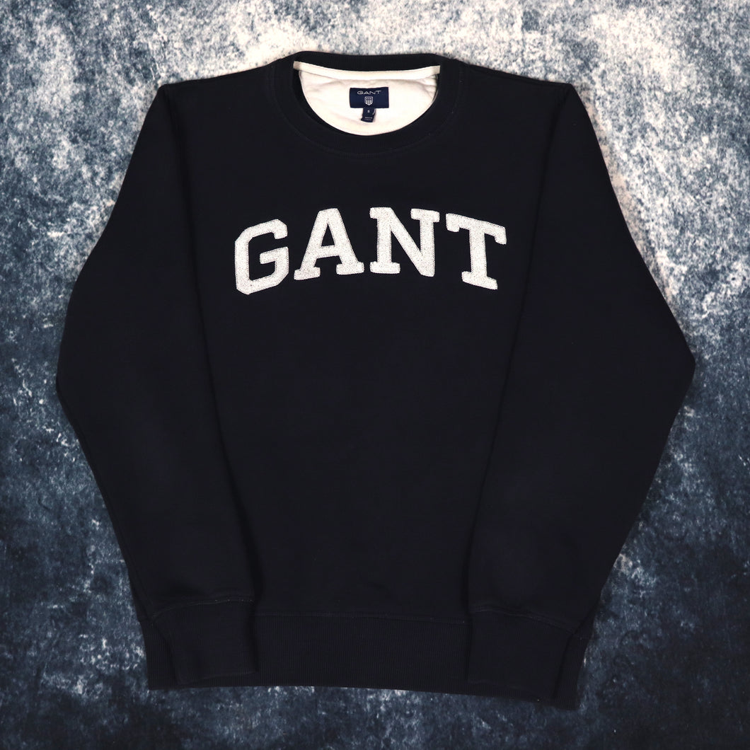 Vintage Navy Gant Spell Out Sweatshirt | XS
