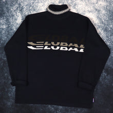 Load image into Gallery viewer, Vintage Navy Global Adventure Turtle Neck Jumper | XL
