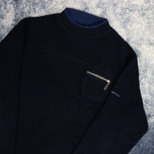 Load image into Gallery viewer, Vintage Navy High Neck Sherpa Fleece
