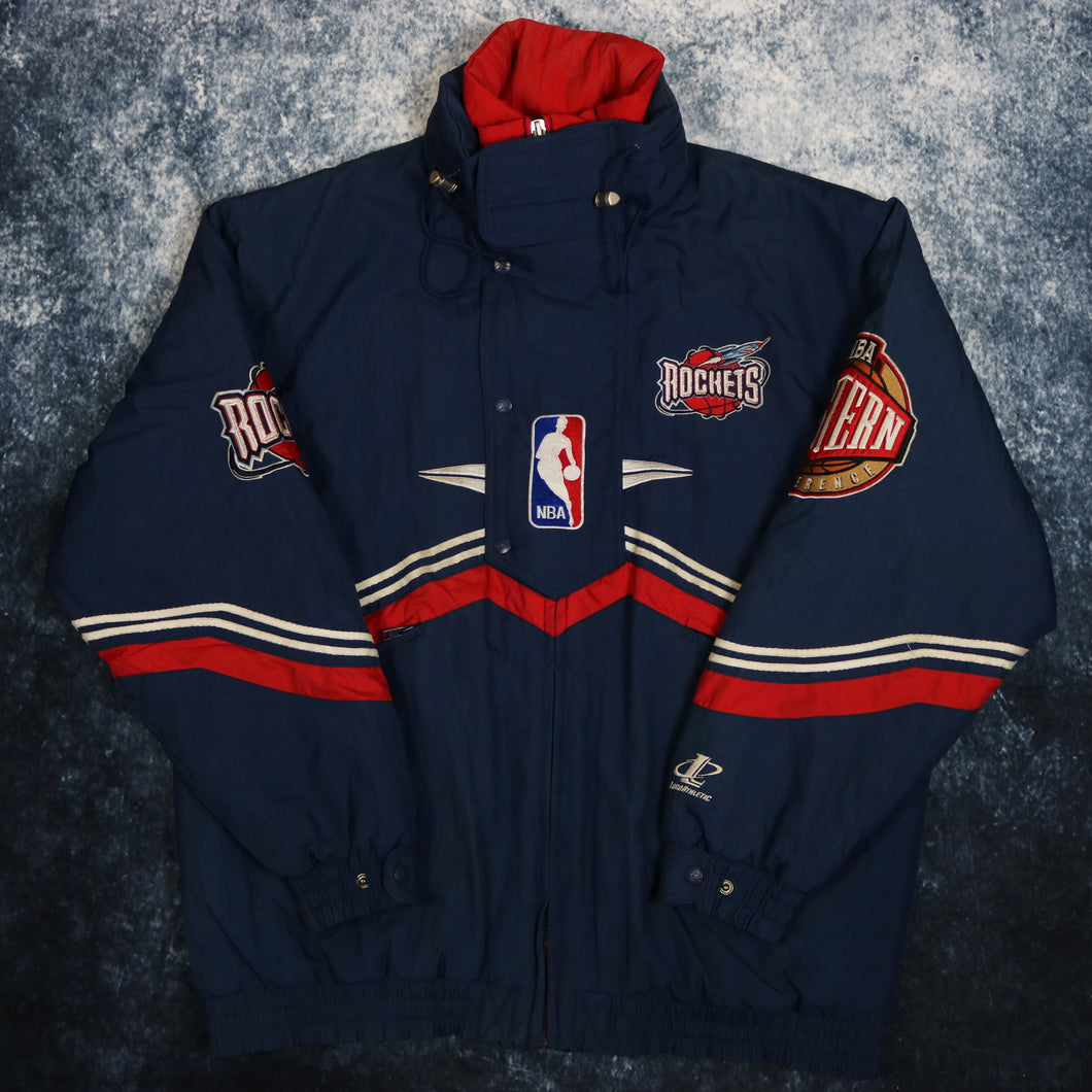 Vintage Navy Houston Rockets Logo Athletic Jacket
