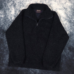 Vintage 90s Navy Innocenti Sport 1/4 Zip Sherpa Fleece Sweatshirt | Large