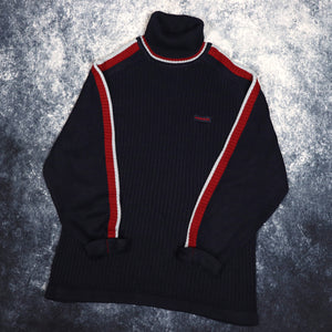 Vintage Navy Kangol Turtle Neck Jumper | Large
