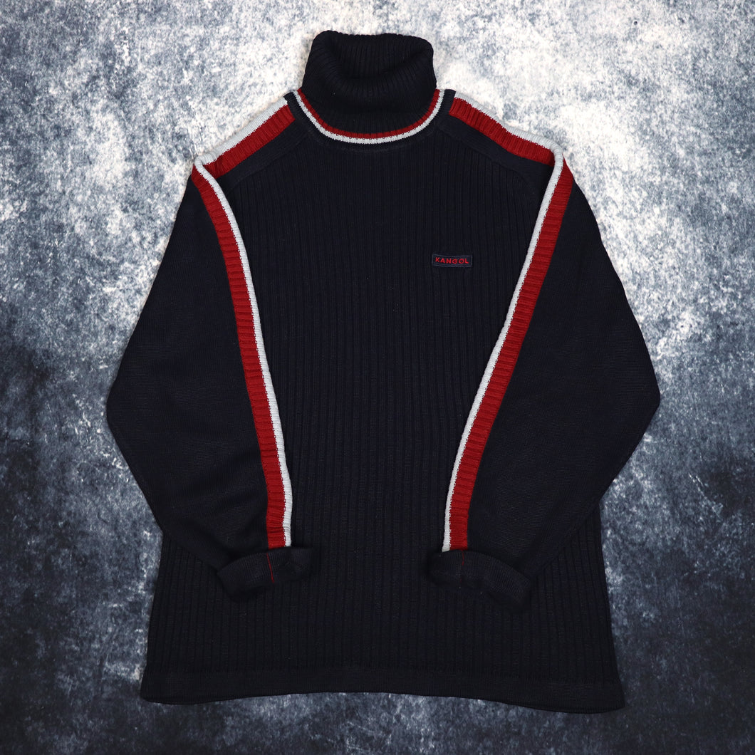 Vintage Navy Kangol Turtle Neck Jumper | Large