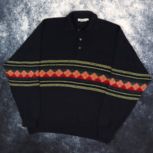 Load image into Gallery viewer, Vintage 90s Navy Lloyd&#39;s Smart Collared Grandad Jumper | XL
