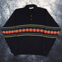 Load image into Gallery viewer, Vintage 90s Navy Lloyd&#39;s Smart Collared Grandad Jumper | XL
