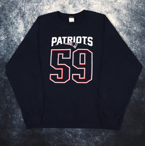 Vintage Navy New England Patriots NFL Sweatshirt | 3XL