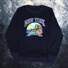 Load image into Gallery viewer, Vintage Navy New York Brooklyn Bridge Sweatshirt | Small

