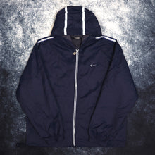 Load image into Gallery viewer, Vintage Navy Nike Hooded Windbreaker Jacket | Large
