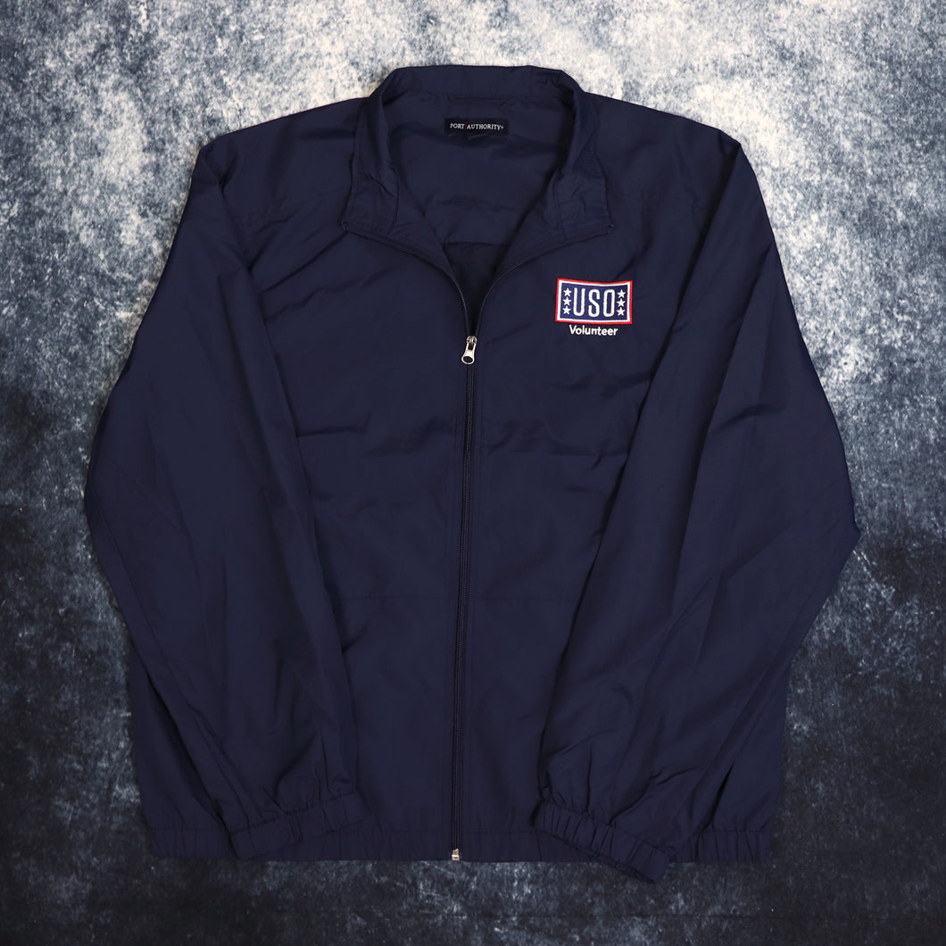 Vintage Navy OSU Volunteer Windbreaker Jacket | XL