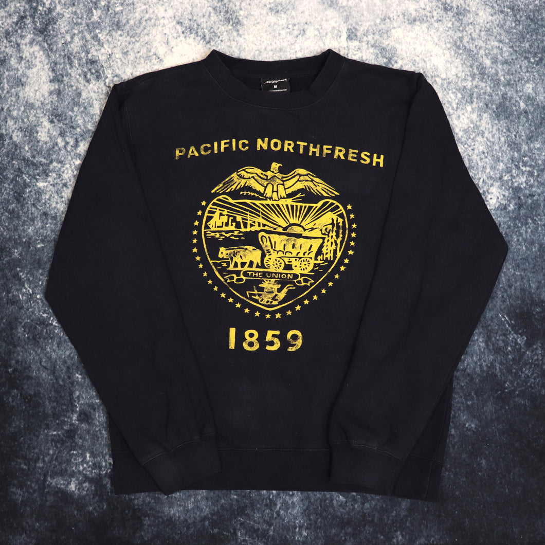 Vintage Navy Pacific Northfresh USA Sweatshirt | Medium