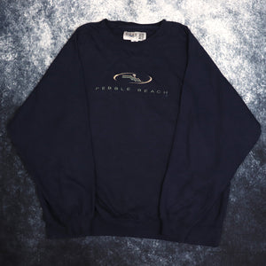 Vintage Navy Pebble Beach Heavyweight Sweatshirt | XXL