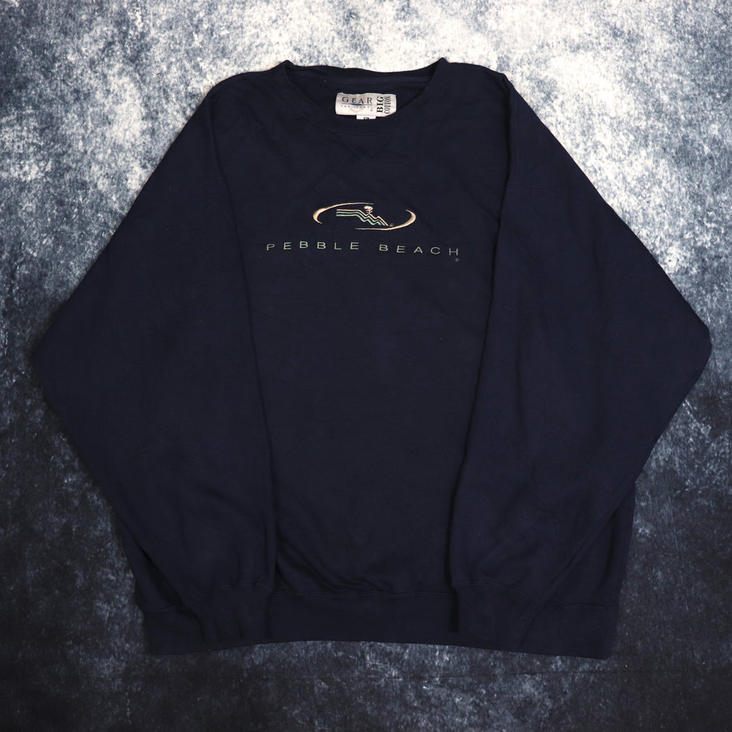Vintage Navy Pebble Beach Heavyweight Sweatshirt | XXL