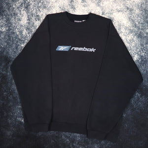 Vintage Navy Reebok Spell Out Sweatshirt | XL