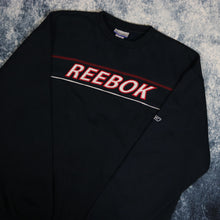 Load image into Gallery viewer, Vintage Navy Reebok Spell Out Sweatshirt
