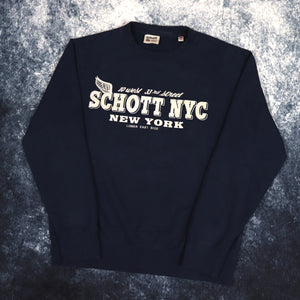 Vintage Navy Schott NYC Sweatshirt | XS
