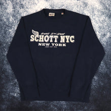 Load image into Gallery viewer, Vintage Navy Schott NYC Sweatshirt | XS
