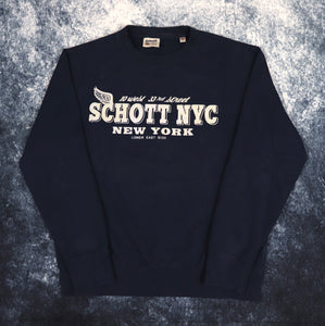 Vintage Navy Schott NYC Sweatshirt | XS