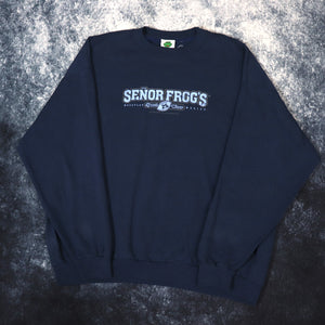 Vintage Navy Senor Frog's Sweatshirt | XL