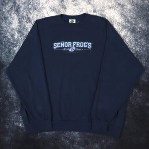 Vintage Navy Senor Frog's Sweatshirt | XL