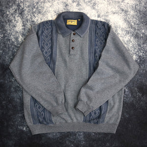 Vintage Navy Timberjack Collared Sweatshirt