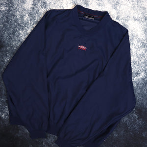 Vintage Navy Umbro Windbreaker Sweatshirt | XL
