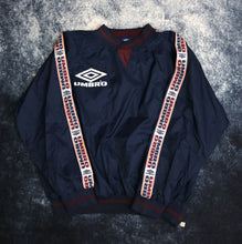 Load image into Gallery viewer, Vintage Navy Umbro Windbreaker Sweatshirt

