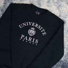 Load image into Gallery viewer, Vintage Navy University Of Paris Sweatshirt
