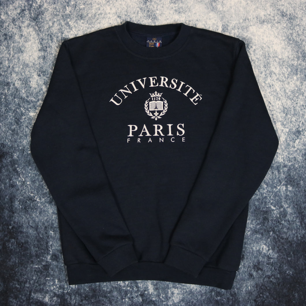 Vintage Navy University Of Paris Sweatshirt