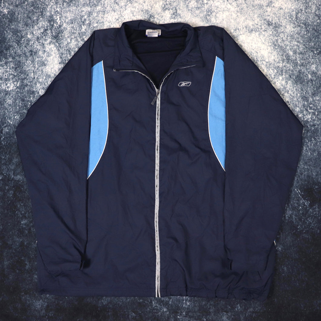 Vintage Navy & Baby Blue Reebok Windbreaker Jacket | XXL