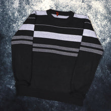 Load image into Gallery viewer, Vintage Navy &amp; Baby Blue Stripy Jumper | Small
