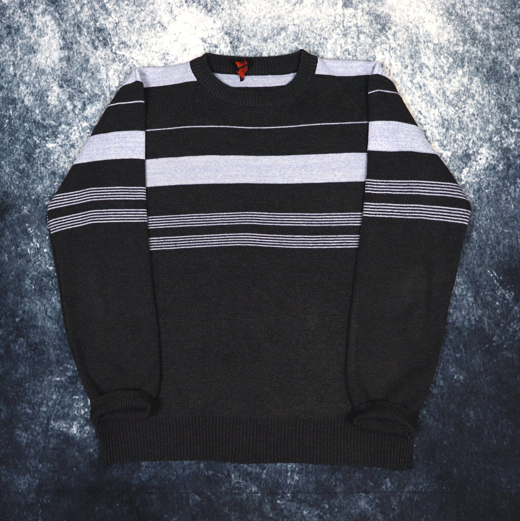 Vintage Navy & Baby Blue Stripy Jumper | Small
