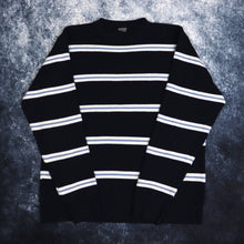 Load image into Gallery viewer, Vintage Navy, Baby Blue &amp; White Striped Jumper | Large
