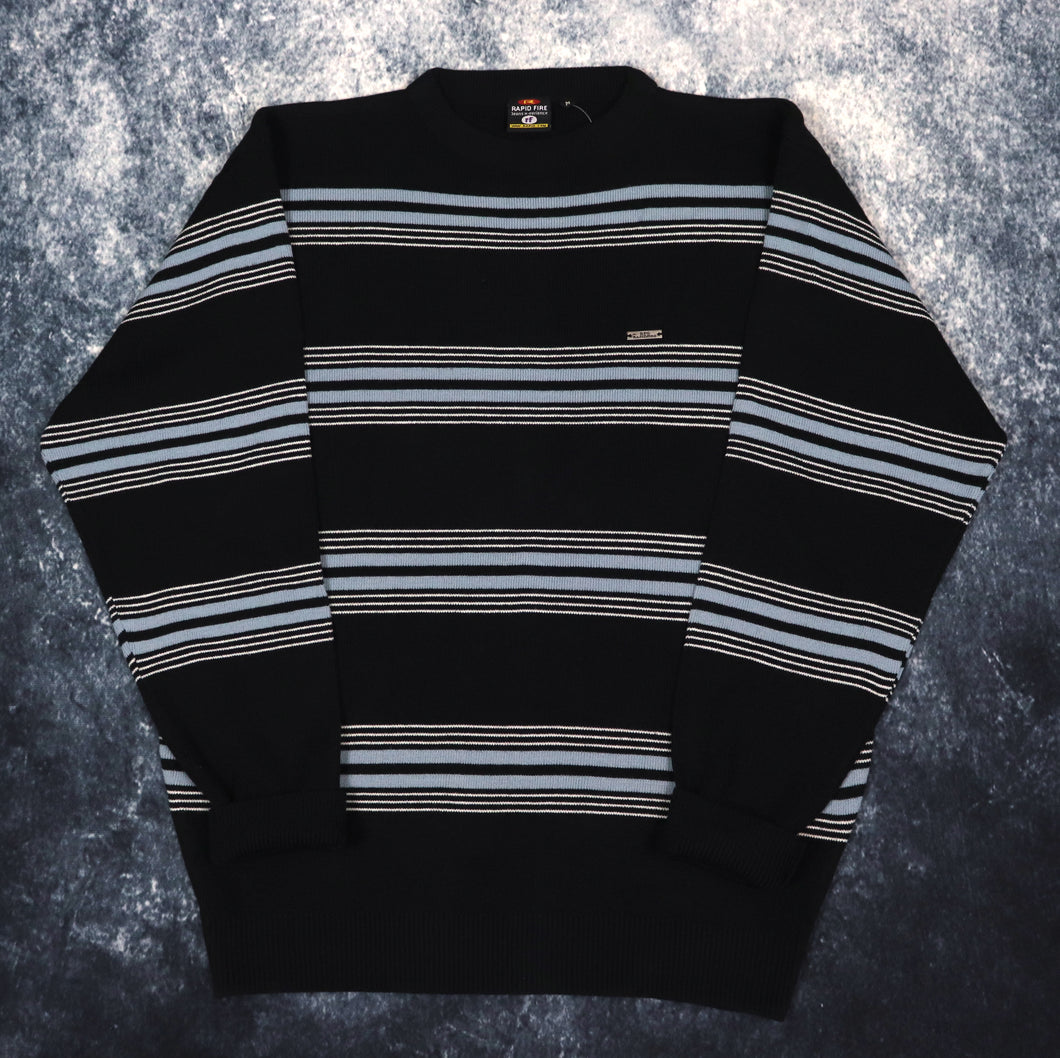 Vintage Navy, Baby Blue & White Striped Rapid Fire Jumper | Medium