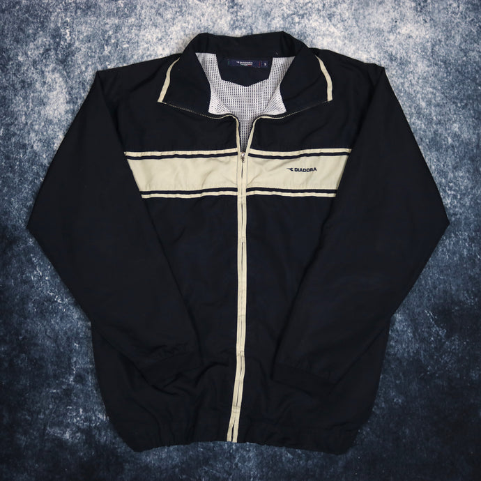 Vintage Navy & Beige Diadora Windbreaker Jacket