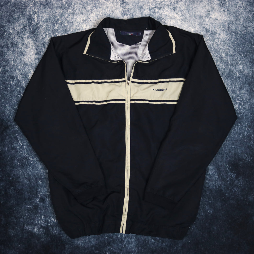 Vintage Navy & Beige Diadora Windbreaker Jacket