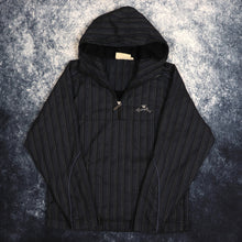 Load image into Gallery viewer, Vintage Navy &amp; Black Weird Fish Pinstripe 1/4 Zip Jacket | XS
