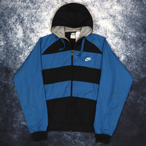 Vintage Black & Blue Nike Windbreaker Jacket | Large