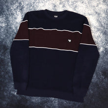 Load image into Gallery viewer, Vintage Navy &amp; Burgundy Gola Towelling Sweatshirt | Large
