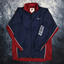 Load image into Gallery viewer, Vintage Navy &amp; Burgundy Nike Windbreaker Jacket
