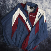 Load image into Gallery viewer, Vintage Navy, Burgundy &amp; White Adidas Windbreaker Jacket
