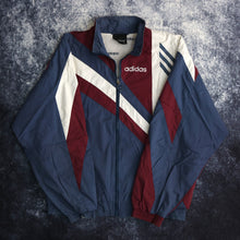Load image into Gallery viewer, Vintage Navy, Burgundy &amp; White Adidas Windbreaker Jacket
