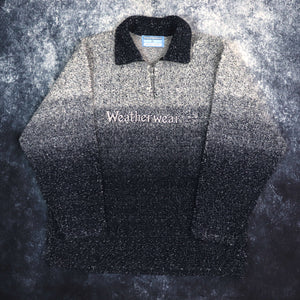 Vintage Navy & Cream Emporio 1/4 Zip Sherpa Fleece Sweatshirt | XL