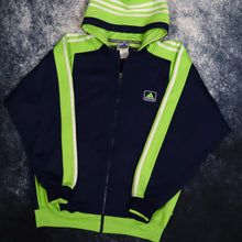 Load image into Gallery viewer, Vintage Navy &amp; Green Adidas Zip Up Hoodie | Large
