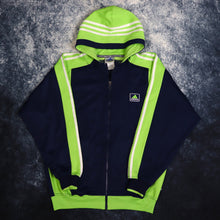 Load image into Gallery viewer, Vintage Navy &amp; Green Adidas Zip Up Hoodie | Large
